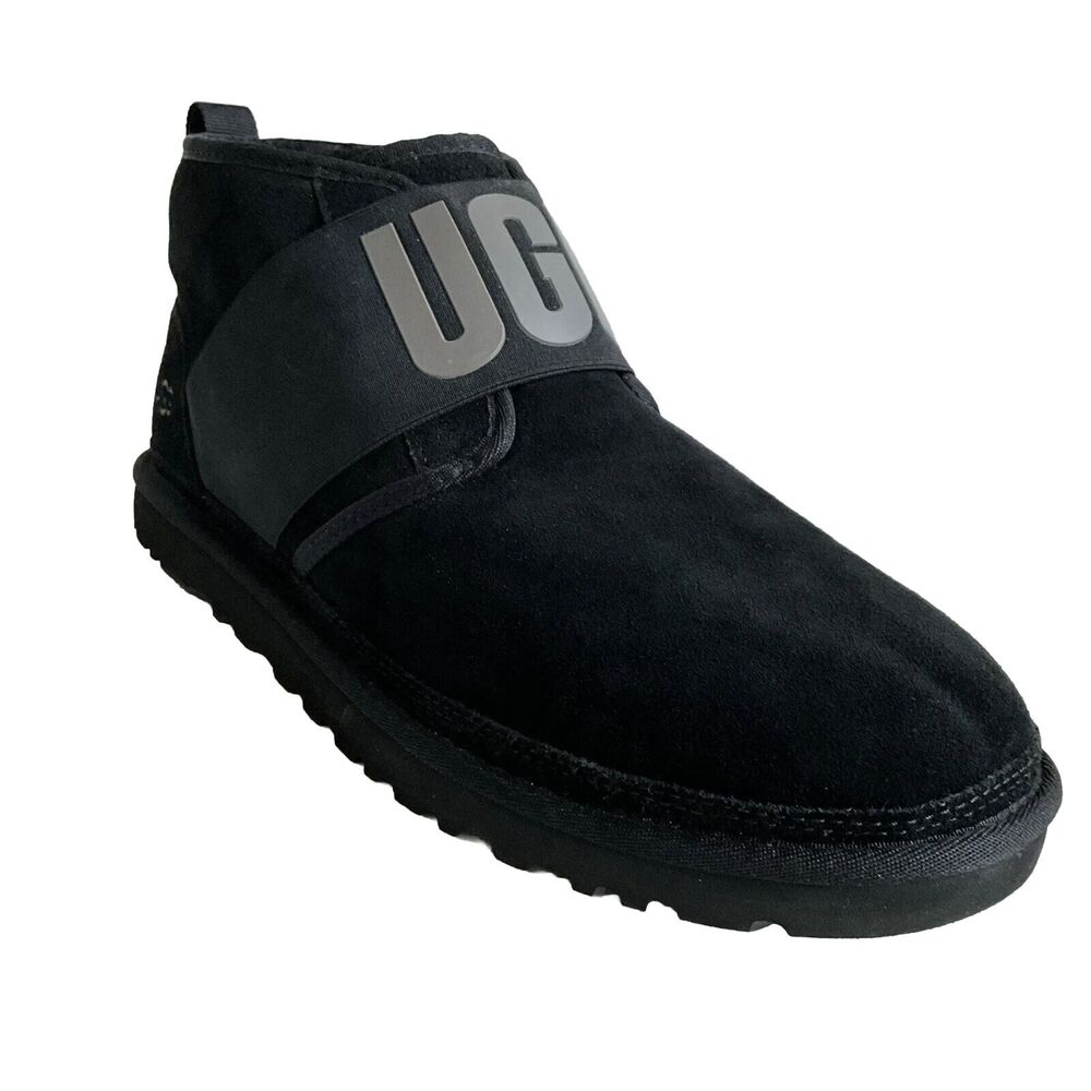 Wool Blend Suede Neumel II UGG Boots Men Lined Pull-on Black 13